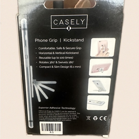 NIB 🌊Casley - Deep Sea Marble Blue Phone Ring - Picture 4 of 4